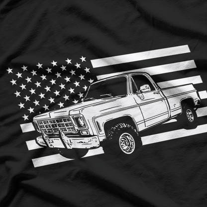 Square Body Truck: American Flag Squarebody T-Shirt