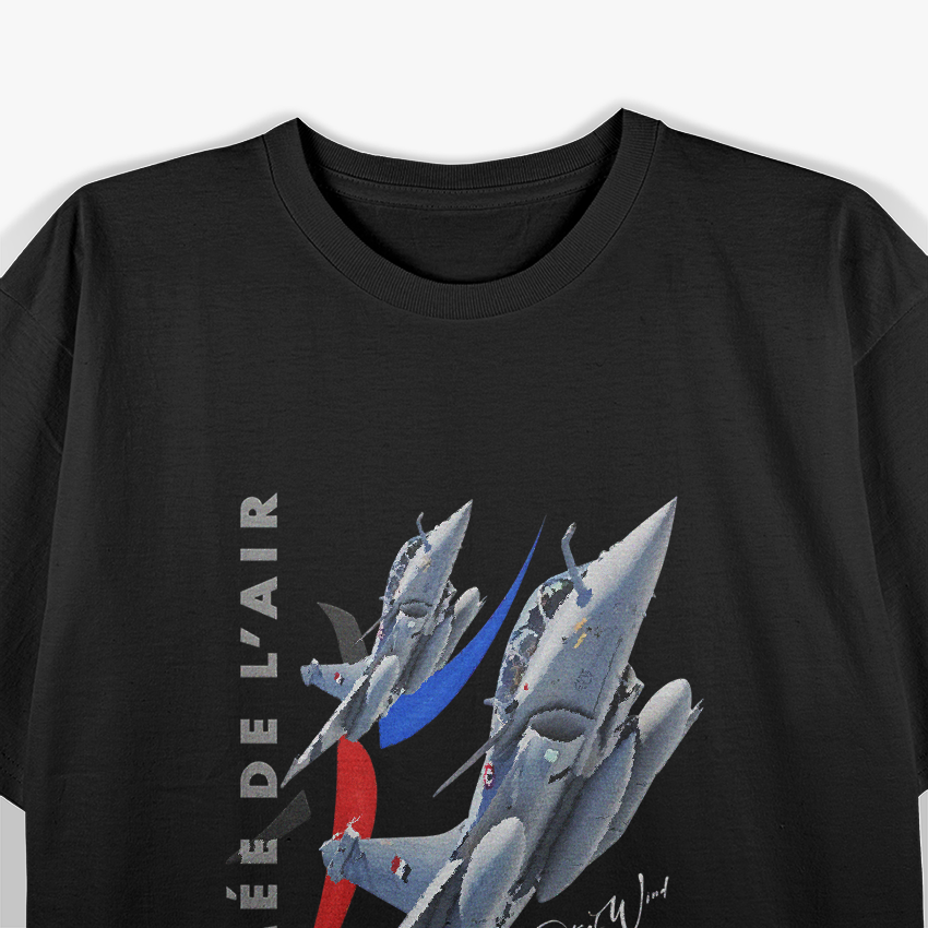 Dark Dassault Rafale: French Fighter Jet Pilot T-Shirt