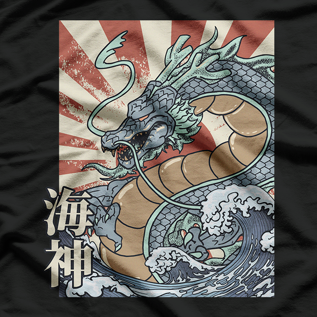 Dragon Sea God Japanese Retro Mythical T-Shirt