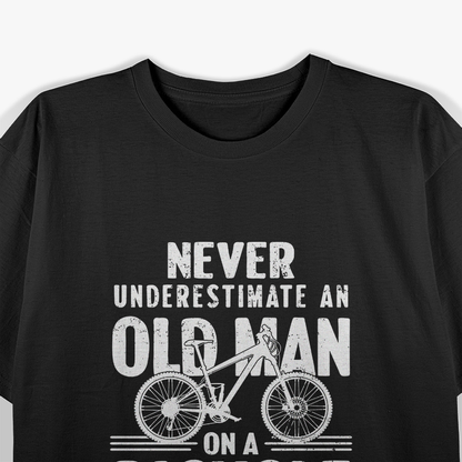 Never Underestimate an Old Man on a Bicycle T-Shirt