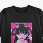 Girl Waifu Wink Japanese Anime Aesthetic T-Shirt
