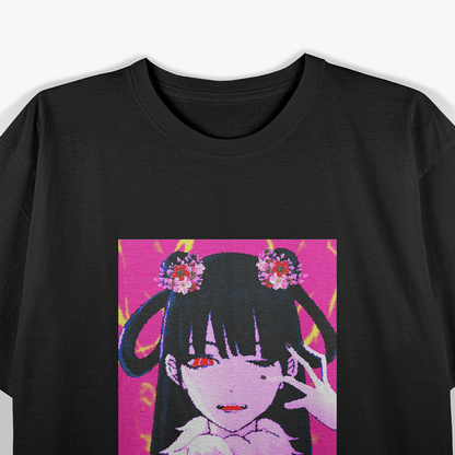 Girl Waifu Wink Japanese Anime Aesthetic T-Shirt