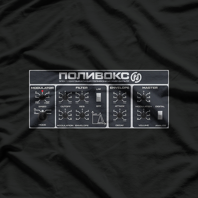 Polivoks Synth Vintage USSR Sovietwave Electronic Music T-Shirt