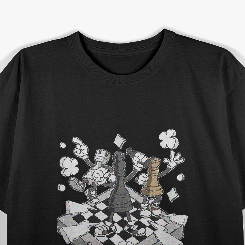 Retro Chess Battle Figures Checkmate Grandmaster Game Lover T-Shirt