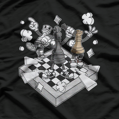 Retro Chess Battle Figures Checkmate Grandmaster Game Lover T-Shirt