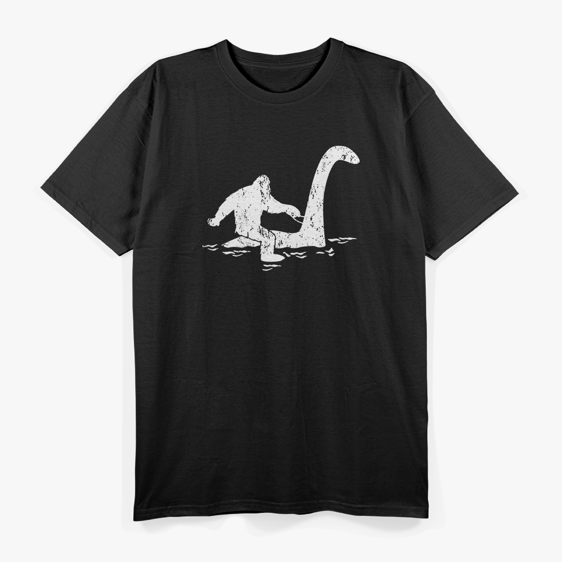 Bigfoot Riding The Loch Ness - Legendary Adventure T-Shirt
