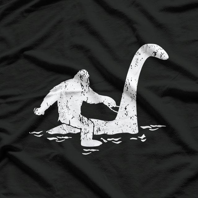 Bigfoot Riding The Loch Ness - Legendary Adventure T-Shirt