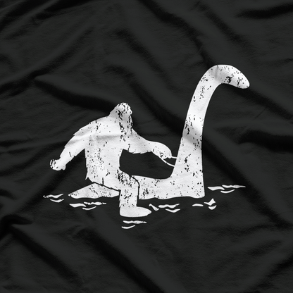 Bigfoot Riding The Loch Ness - Legendary Adventure T-Shirt