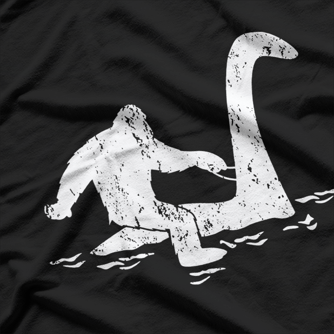 Bigfoot Riding The Loch Ness - Legendary Adventure T-Shirt
