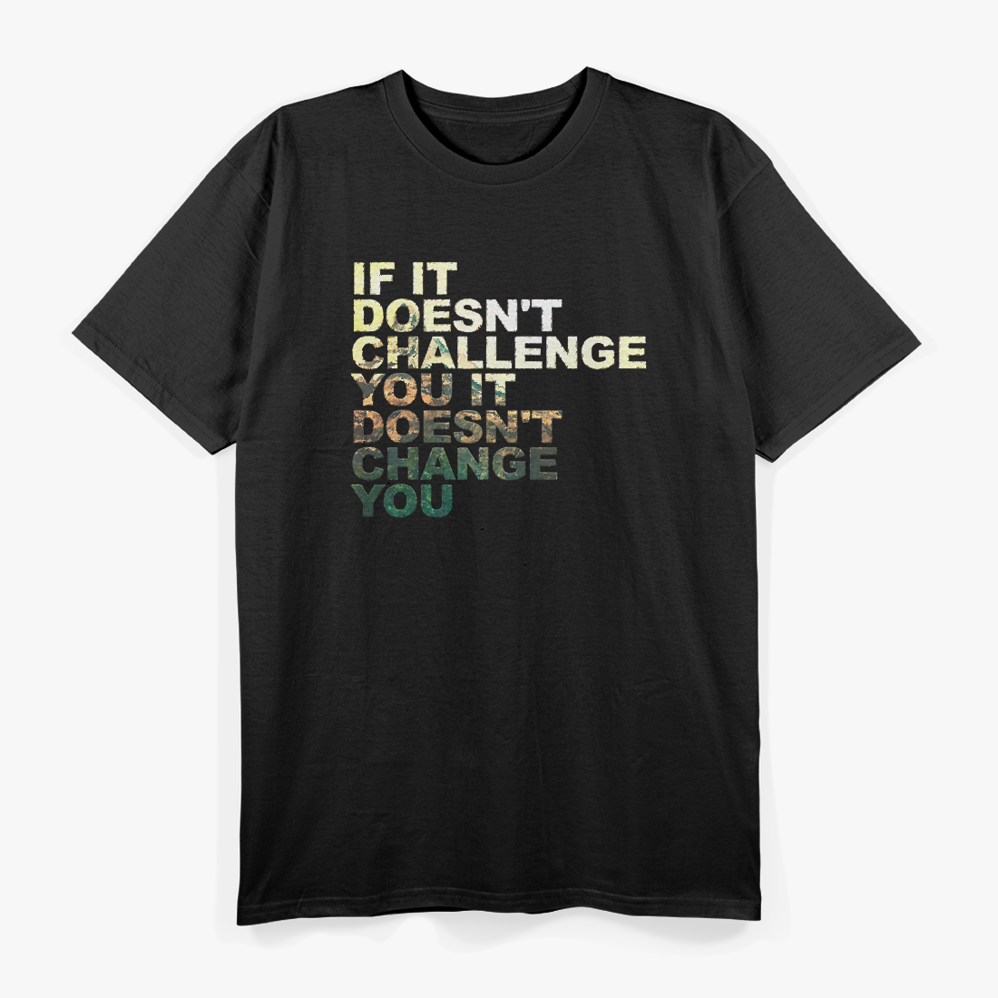 If It Doesn't Challenge You, It Doesn't Change You" Motivational T-Shirt