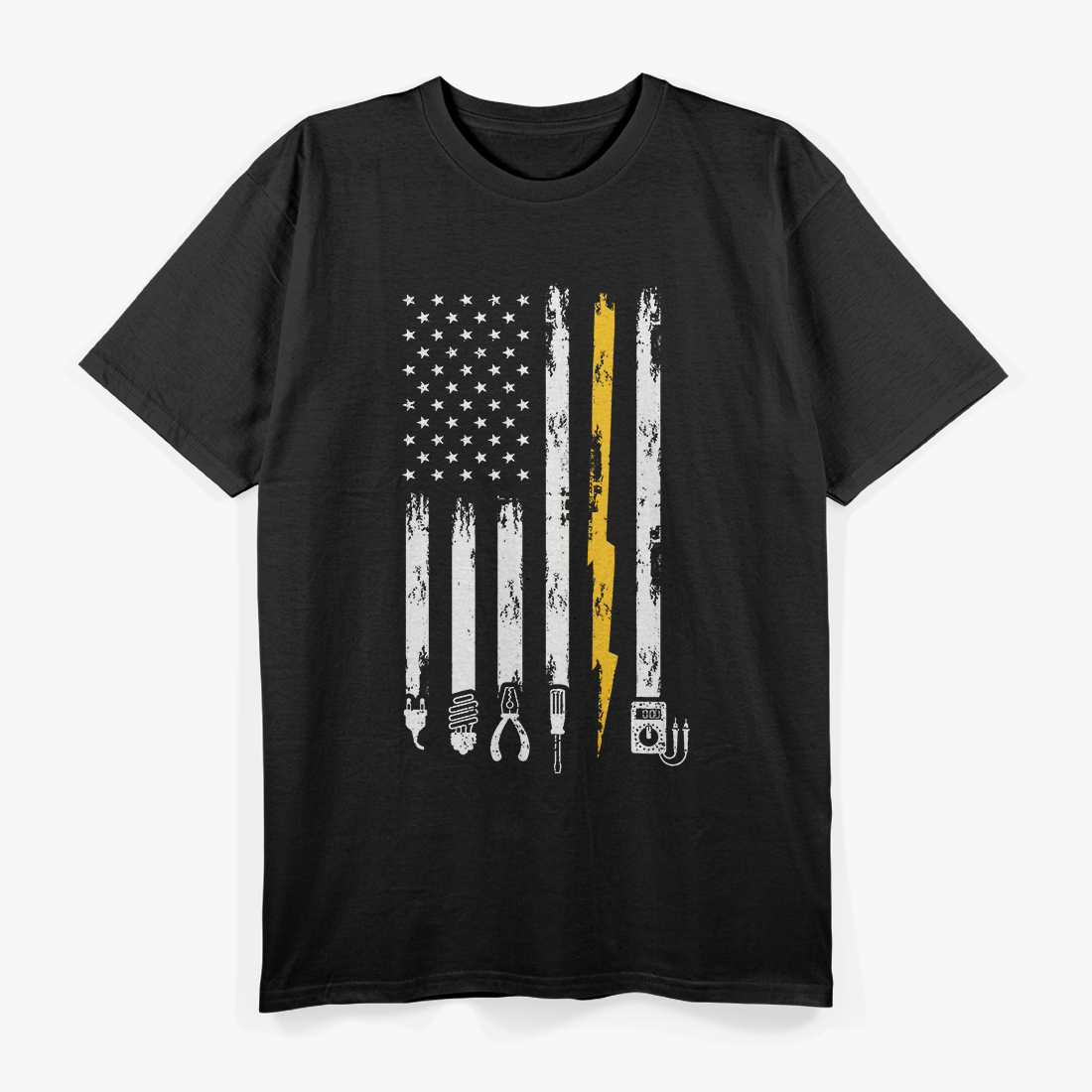 Vintage Electrician US Flag Tools for Electricians T-Shirt