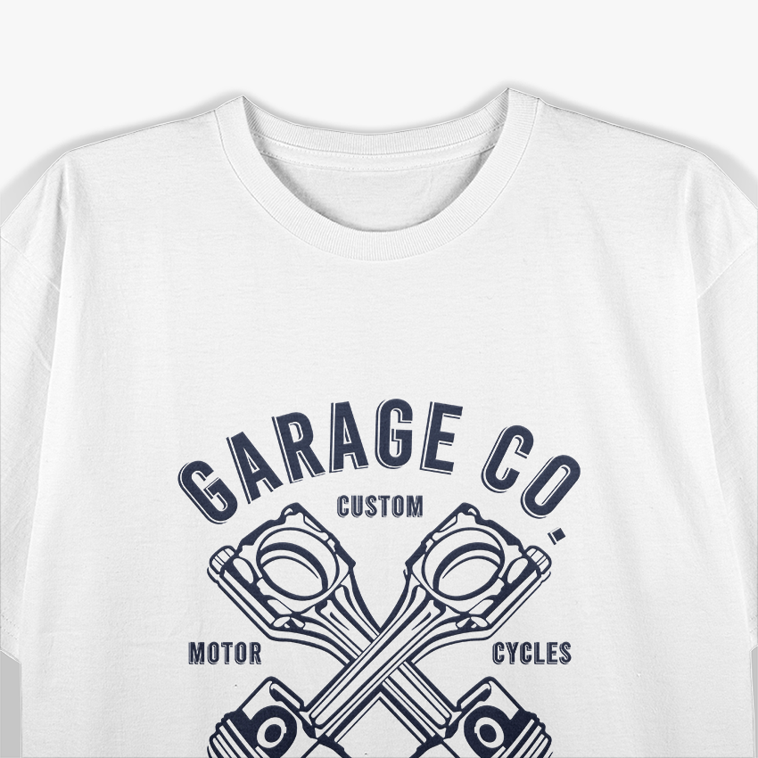 Motorcycles Service And Parts Biker Mechanic White T-Shirt