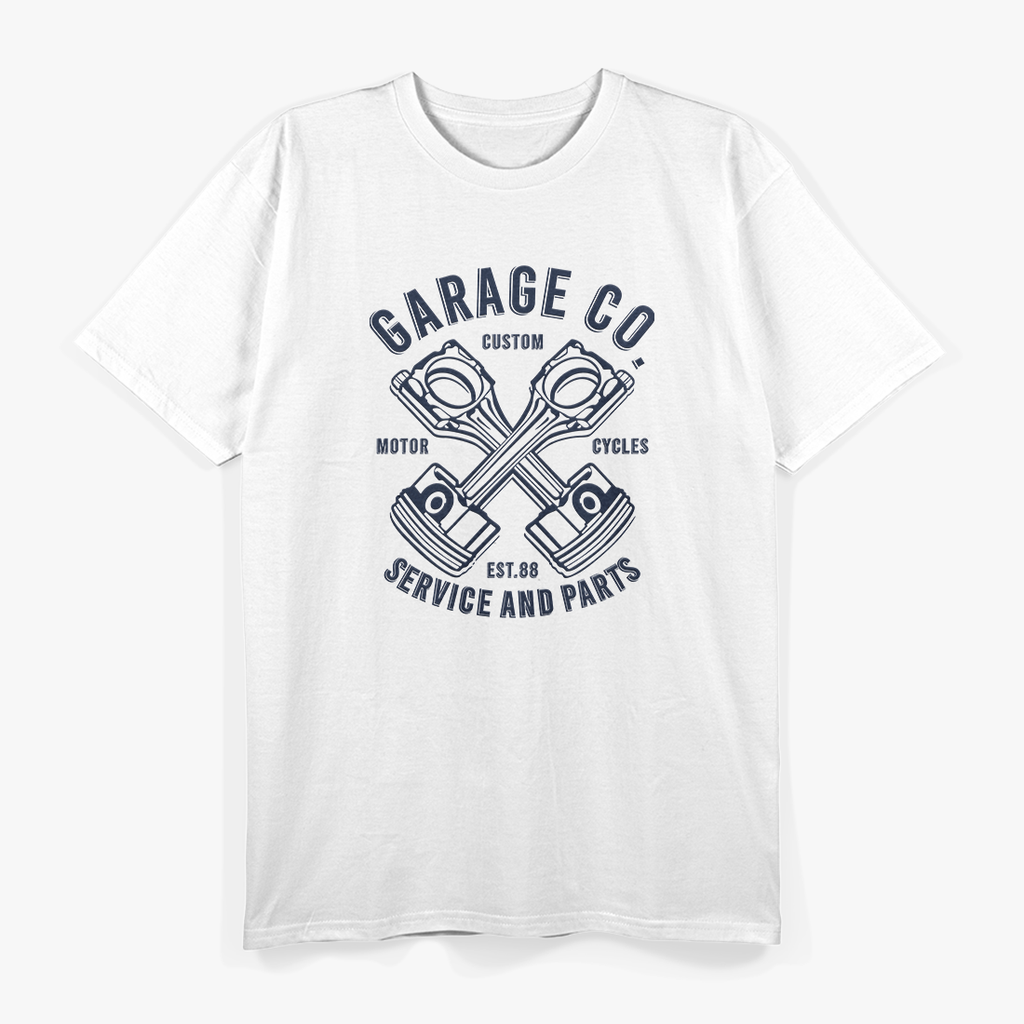 Motorcycles Service And Parts Biker Mechanic White T-Shirt