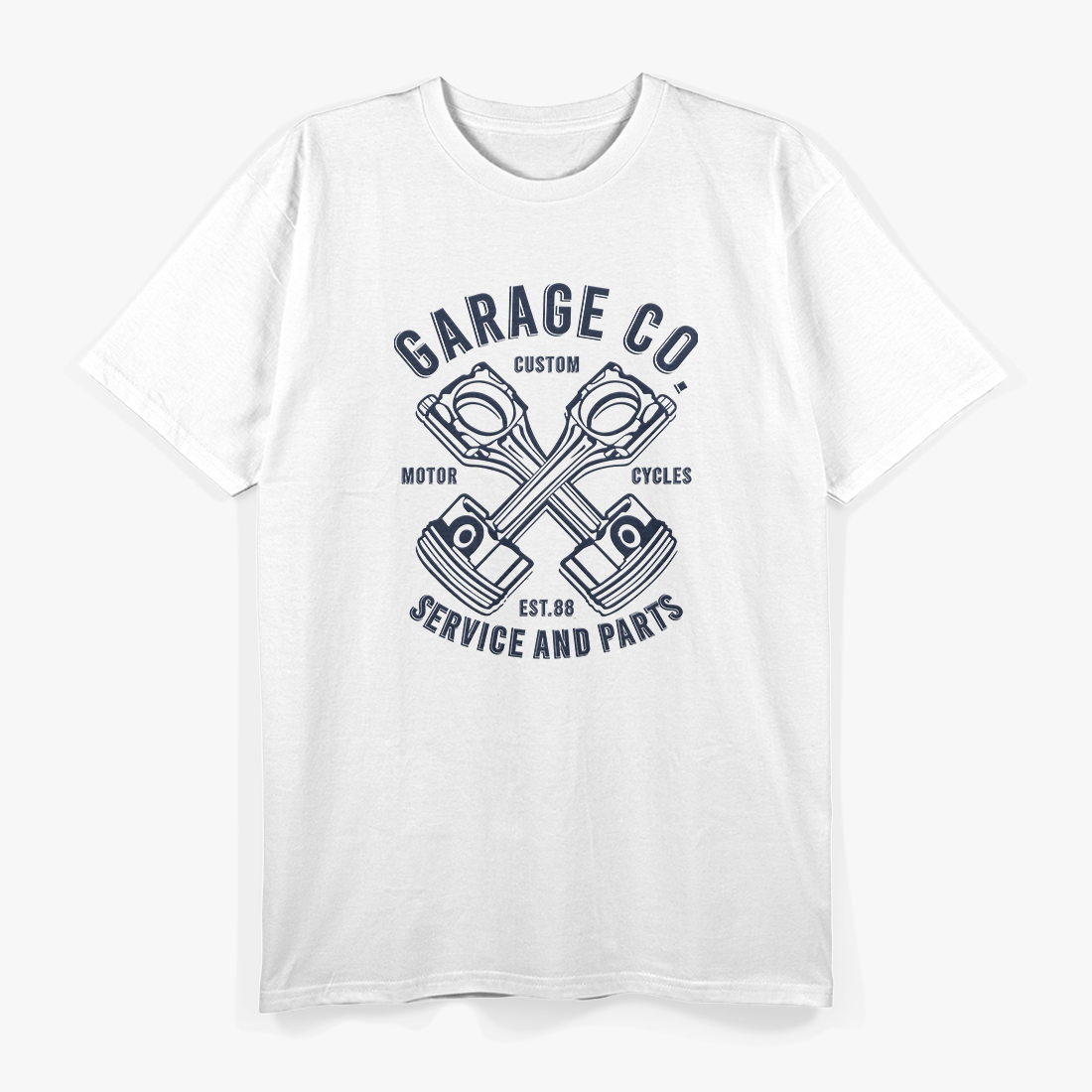Motorcycles Service And Parts Biker Mechanic White T-Shirt