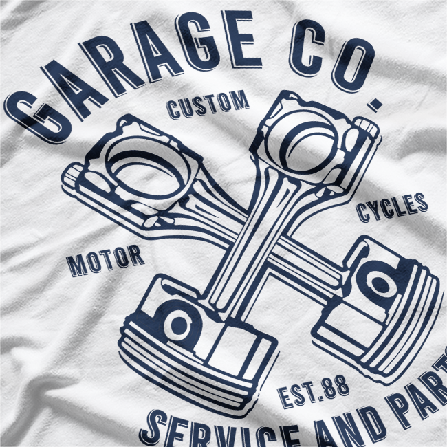 Motorcycles Service And Parts Biker Mechanic White T-Shirt