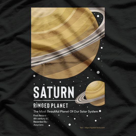 Saturn Fact Astronomy Science Ringed Planet Space Lover T-Shirt