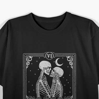 The Lovers Tarot Card Skeleton T-Shirt