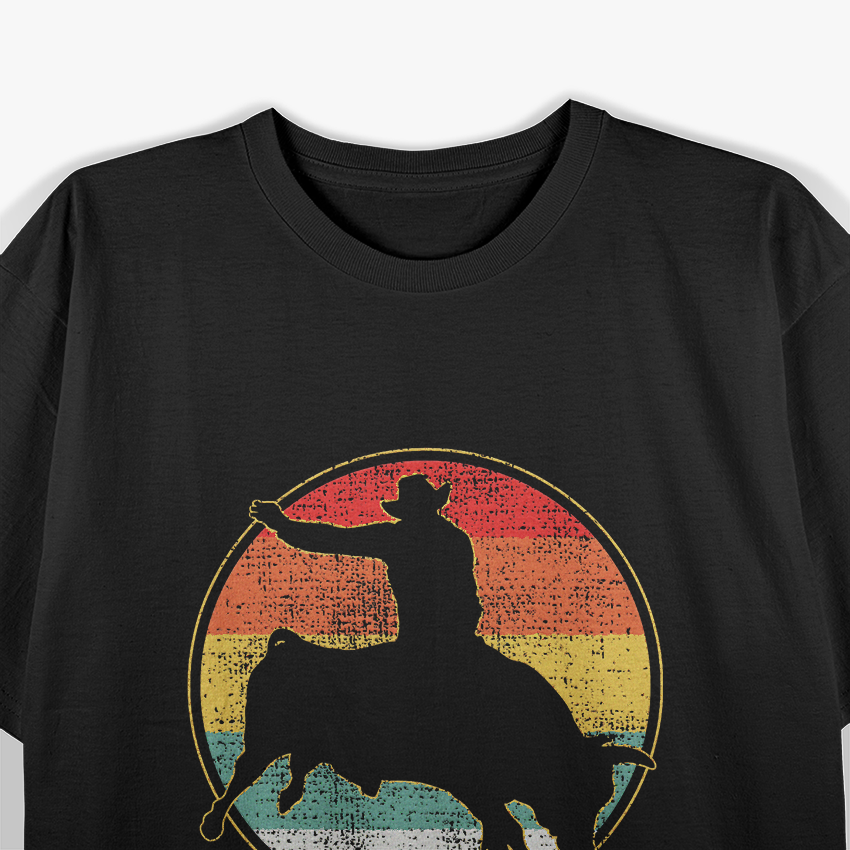 Bull Riding Cowboy Western Rodeo Vintage Yeehaw T-Shirt