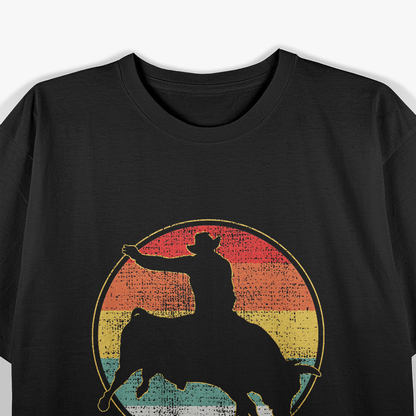 Bull Riding Cowboy Western Rodeo Vintage Yeehaw T-Shirt