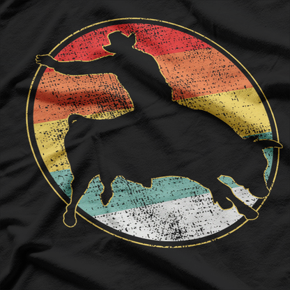 Bull Riding Cowboy Western Rodeo Vintage Yeehaw T-Shirt