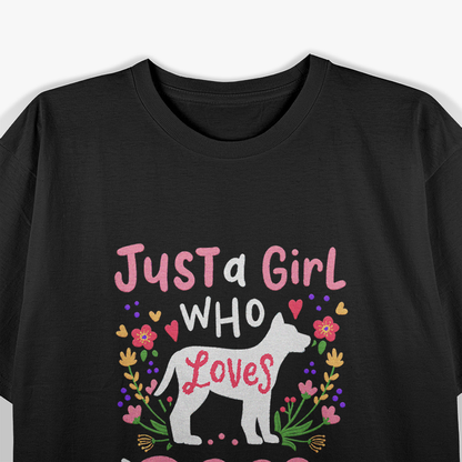 Just a Girl Who Loves Dogs: Cute Pet Lover T-Shirt