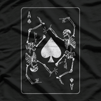 Goth Punk - Ace of Spades Card Skeleton Gambler T-Shirt