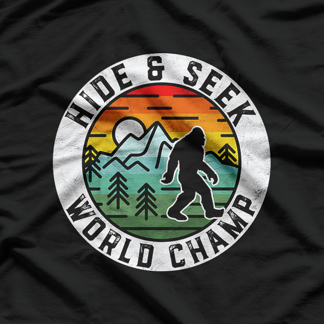 Bigfoot - Hide & Seek World Champ Sasquatch Retro T-Shirt