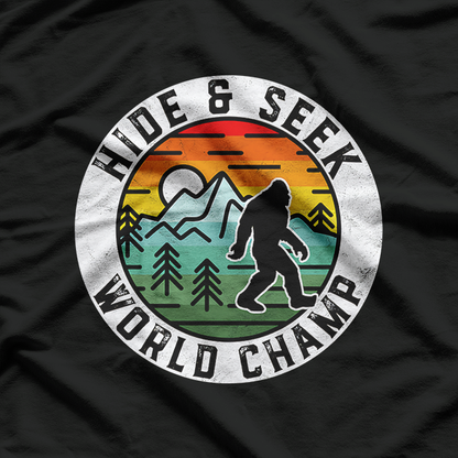 Bigfoot - Hide & Seek World Champ Sasquatch Retro T-Shirt