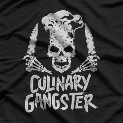 Funny Culinary Food Skull Chef Cook Humor Kitchen Lover Retro T-Shirt