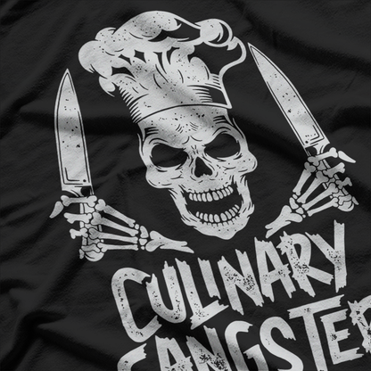 Funny Culinary Food Skull Chef Cook Humor Kitchen Lover Retro T-Shirt