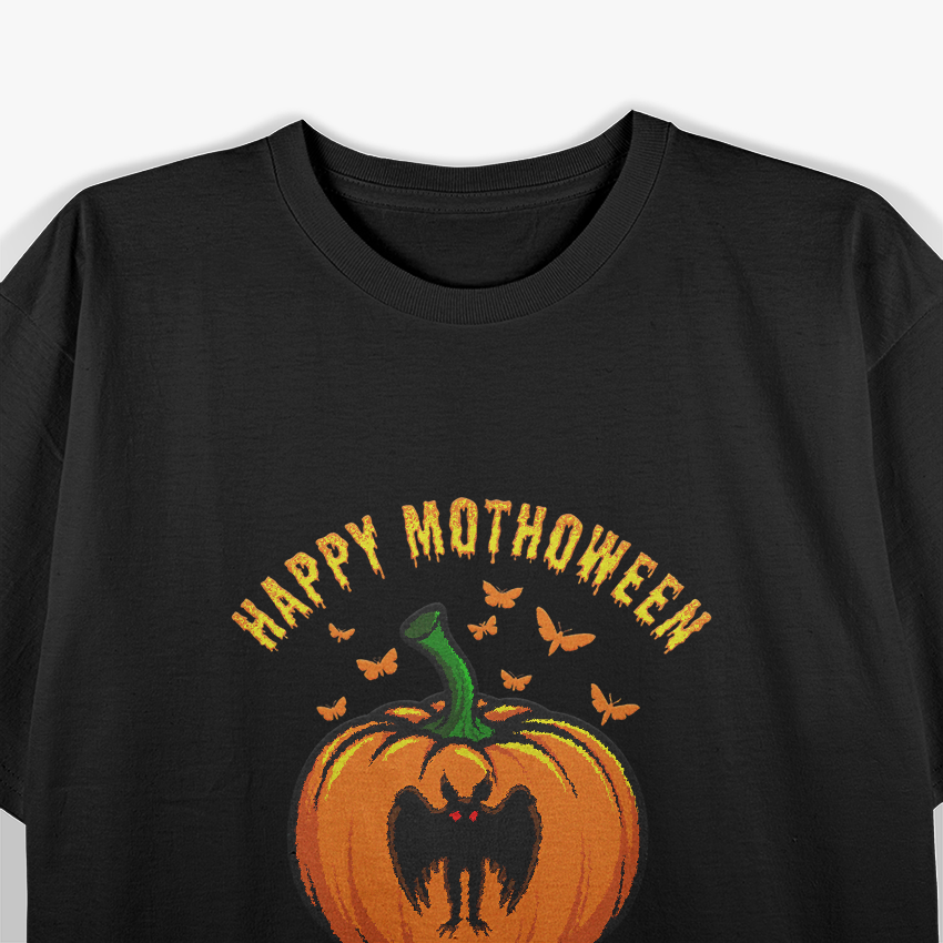 Funny Mothman Pumpkin Halloween Cryptid Monster T-Shirt
