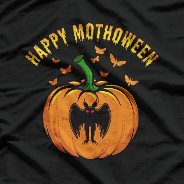 Funny Mothman Pumpkin Halloween Cryptid Monster T-Shirt