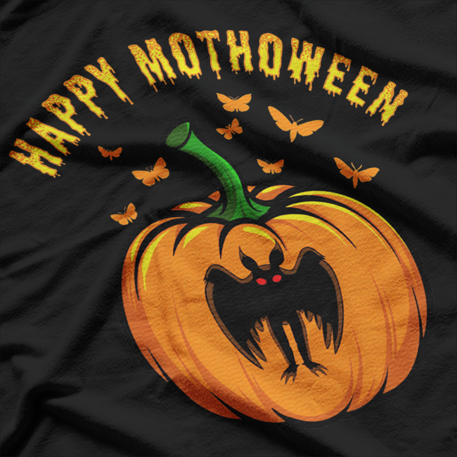 Funny Mothman Pumpkin Halloween Cryptid Monster T-Shirt