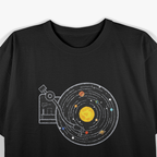Vinyl Solar System Music and Space Enthusiast Retro Astronomy T-Shirt