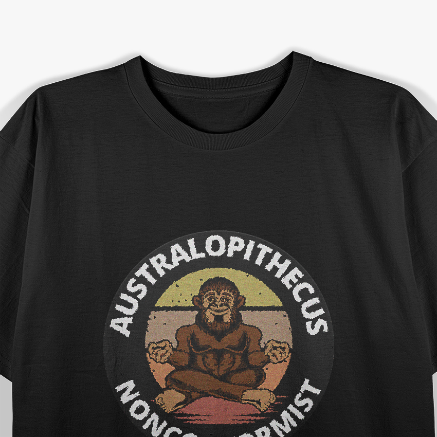 Funny Australopithecus Meditating Bigfoot T-Shirt