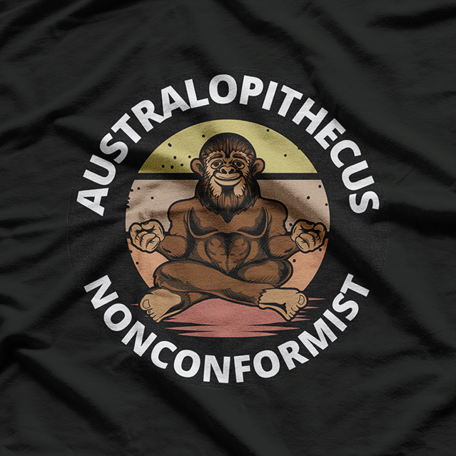 Funny Australopithecus Meditating Bigfoot T-Shirt