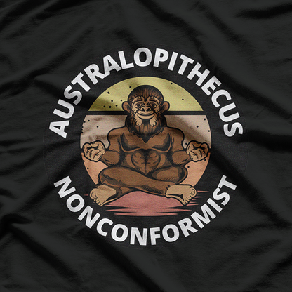 Funny Australopithecus Meditating Bigfoot T-Shirt