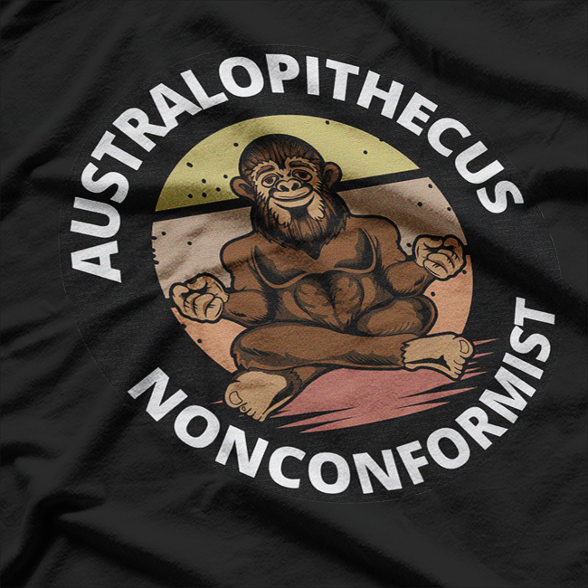 Funny Australopithecus Meditating Bigfoot T-Shirt