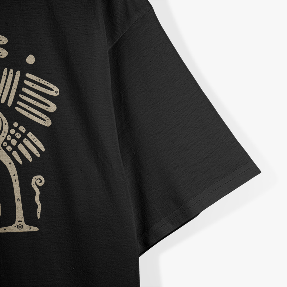 Indian Crane: Abstract Bird Art T-Shirt