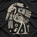Indian Crane: Abstract Bird Art T-Shirt