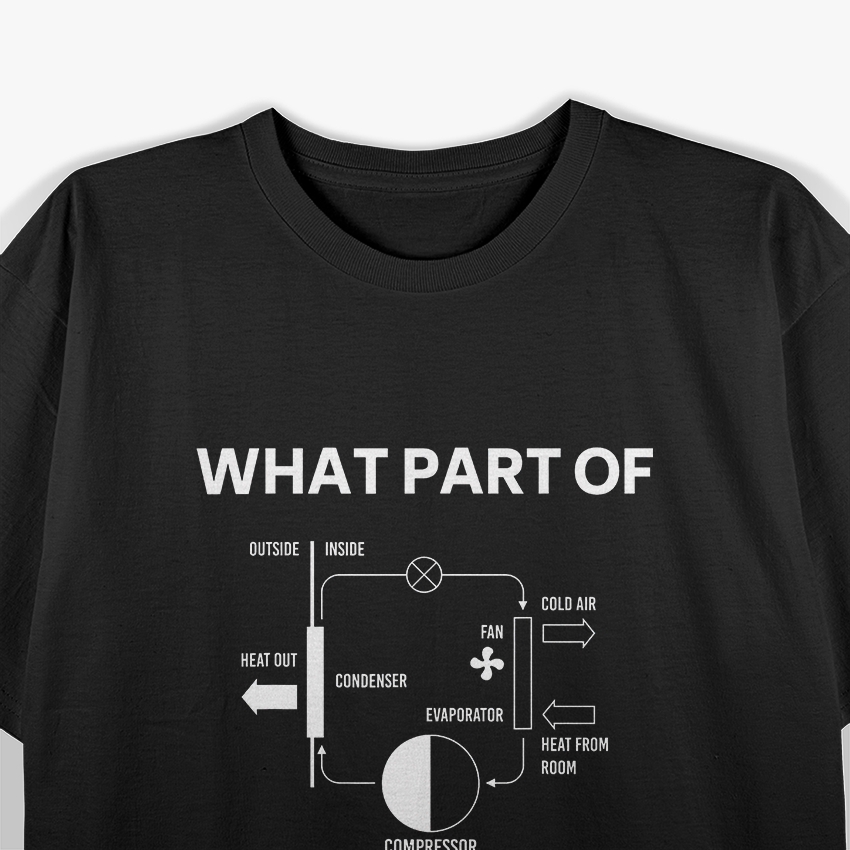 What Part Don’t You Understand Funny HVAC Tech Mechanic Humor T-Shirt