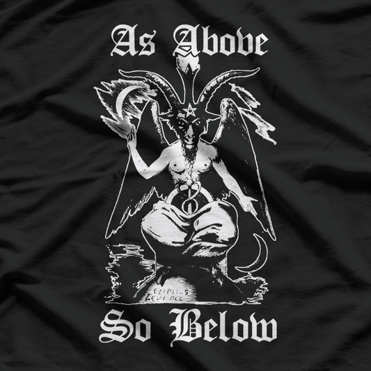 As Above, So Below Occult Baphomet Mystic Symbol T-Shirt