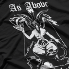 As Above, So Below Occult Baphomet Mystic Symbol T-Shirt