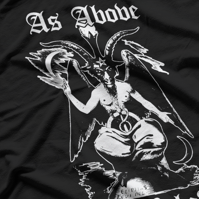 As Above, So Below Occult Baphomet Mystic Symbol T-Shirt