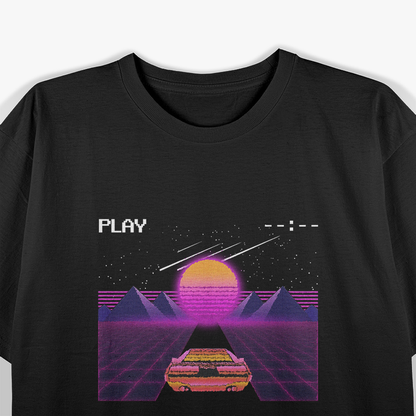 Cyberpunk Outrun: Synthwave Car Aesthetic T-Shirt