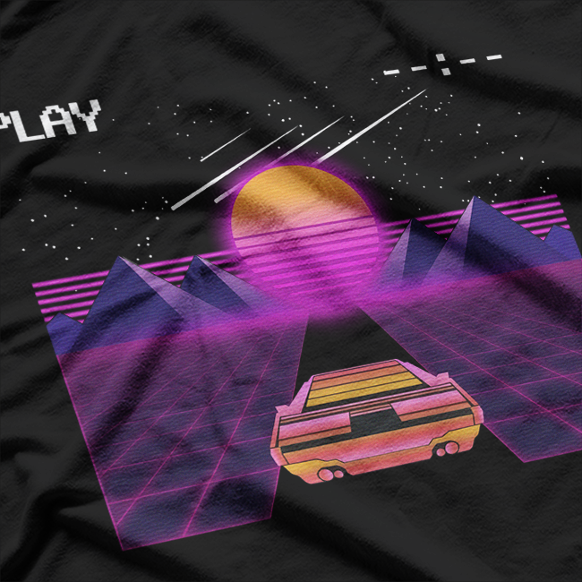 Cyberpunk Outrun: Synthwave Car Aesthetic T-Shirt