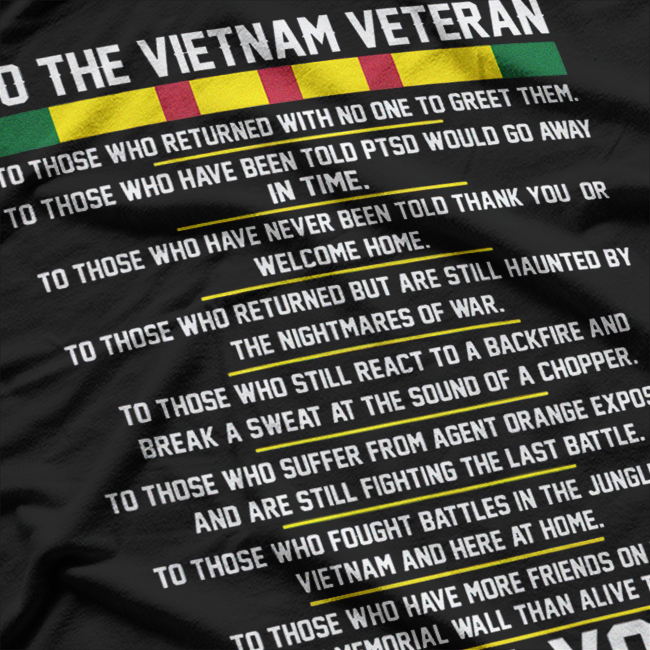 Thank You Vietnam Veterans Tribute Patriotic Military T-Shirt