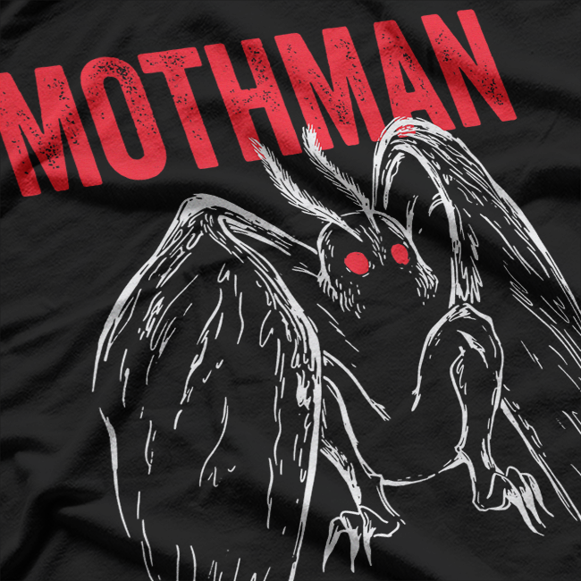 Vintage Moth Mothman Cryptid Creature Retro Paranormal T-Shirt