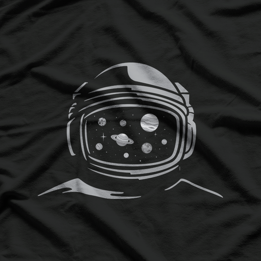 View of Astronaut Floating in Space Cosmic Galaxy Sci-Fi T-Shirt