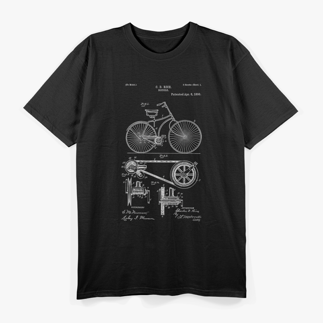 Bicycle Patent 1860 – Vintage Bike History Rider Gift T-Shirt